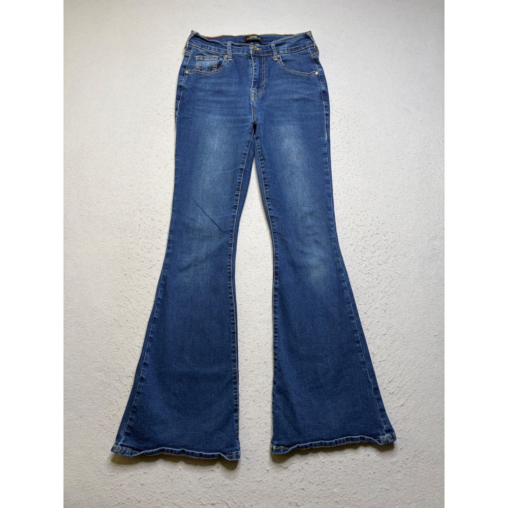 True Religion Jeans Womens 27 Blue Charlie High Rise Vintage Flare Y2K Denim